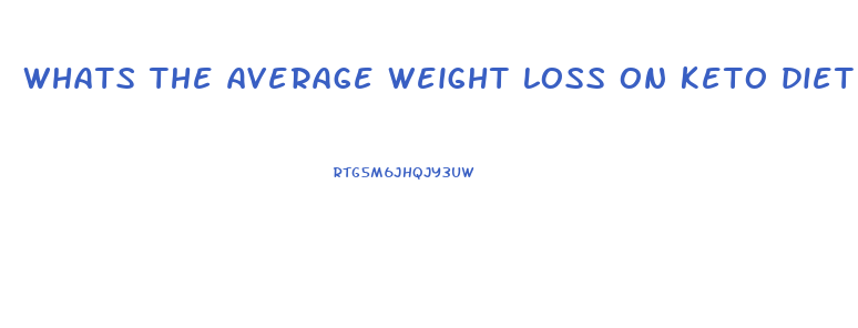 whats the average weight loss on keto diet