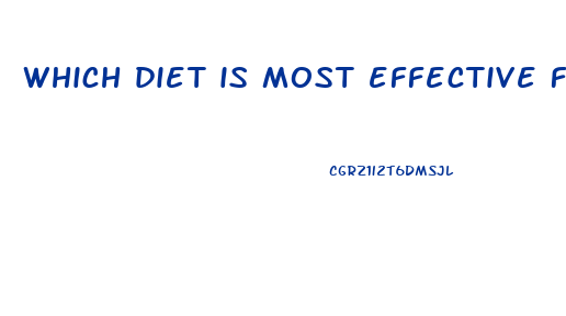 which diet is most effective for weight loss