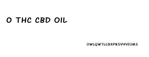 0 thc cbd oil