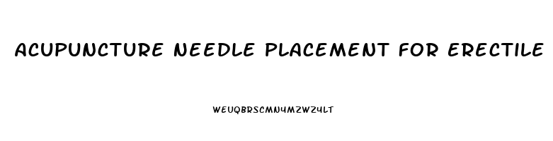 Acupuncture Needle Placement For Erectile Dysfunction