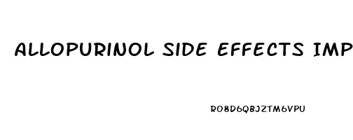 Allopurinol Side Effects Impotence