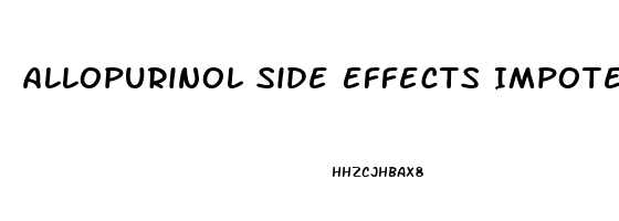 Allopurinol Side Effects Impotence