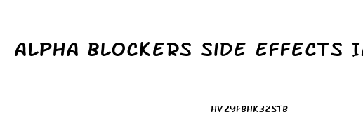 Alpha Blockers Side Effects Impotence