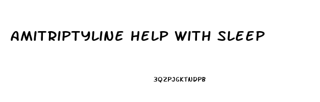 Amitriptyline Help With Sleep