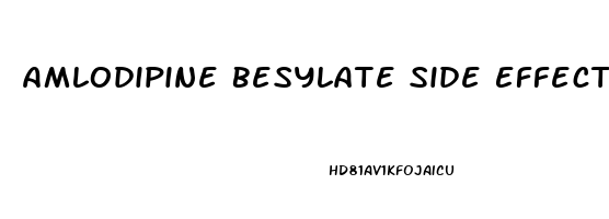 Amlodipine Besylate Side Effects Impotence