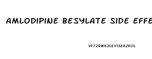 Amlodipine Besylate Side Effects Impotence