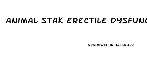 Animal Stak Erectile Dysfunction