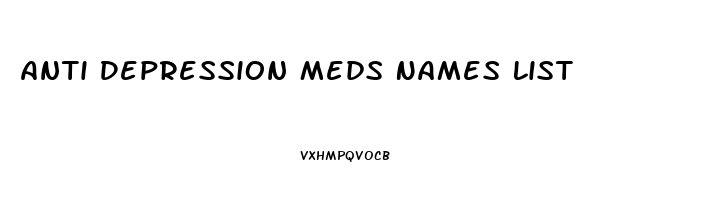 Anti Depression Meds Names List