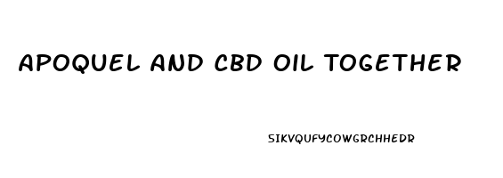 Apoquel And Cbd Oil Together