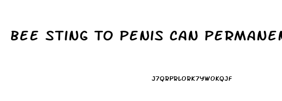 Bee Sting To Penis Can Permanently Enlarge It