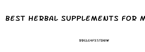 Best Herbal Supplements For Male Enhancement