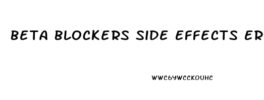 Beta Blockers Side Effects Erectile Dysfunction