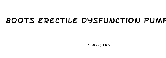 Boots Erectile Dysfunction Pump