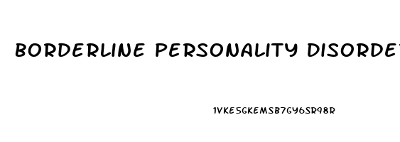 Borderline Personality Disorder Erectile Dysfunction