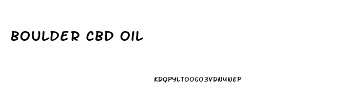 Boulder Cbd Oil