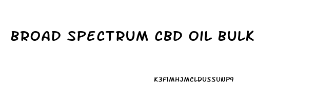 Broad Spectrum Cbd Oil Bulk
