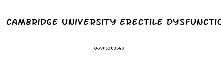 Cambridge University Erectile Dysfunction Study