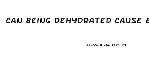 Can Being Dehydrated Cause Erectile Dysfunction