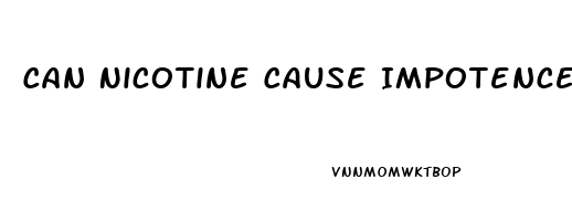 Can Nicotine Cause Impotence