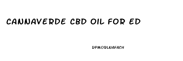 Cannaverde Cbd Oil For Ed