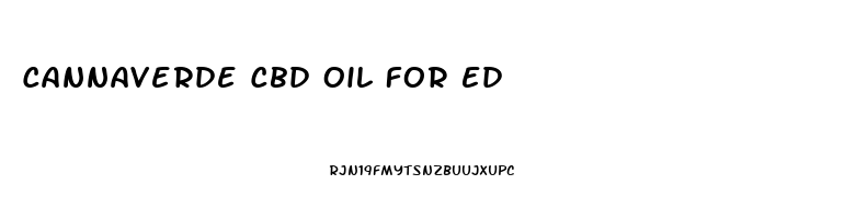 Cannaverde Cbd Oil For Ed