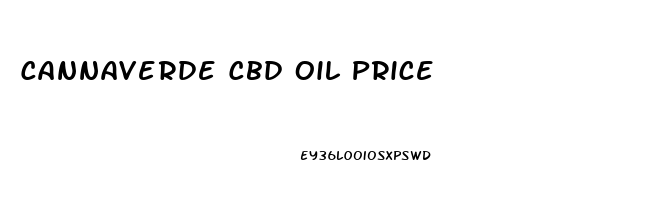 Cannaverde Cbd Oil Price