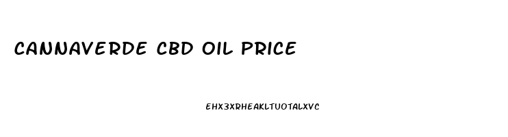 Cannaverde Cbd Oil Price