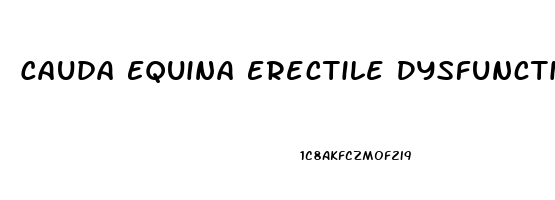 Cauda Equina Erectile Dysfunction Treatment