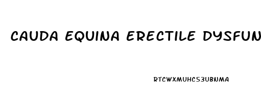Cauda Equina Erectile Dysfunction Treatment