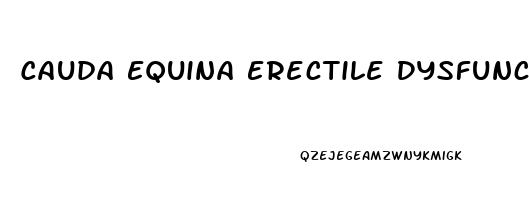 Cauda Equina Erectile Dysfunction