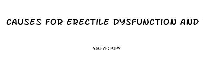 Causes For Erectile Dysfunction And Its Symptoms