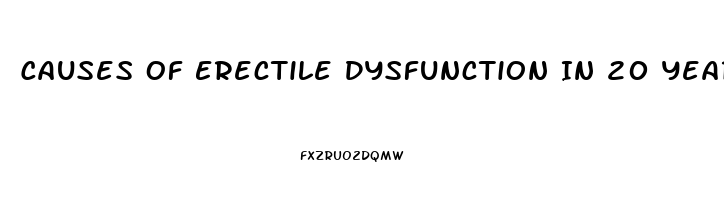 Causes Of Erectile Dysfunction In 20 Year Olds