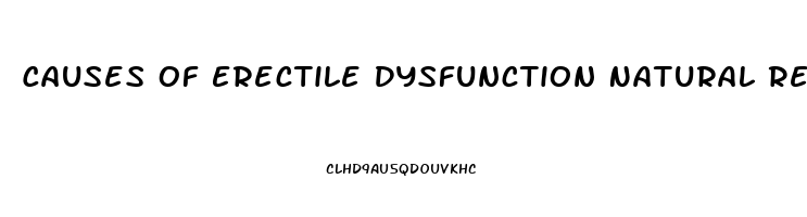 Causes Of Erectile Dysfunction Natural Remedies