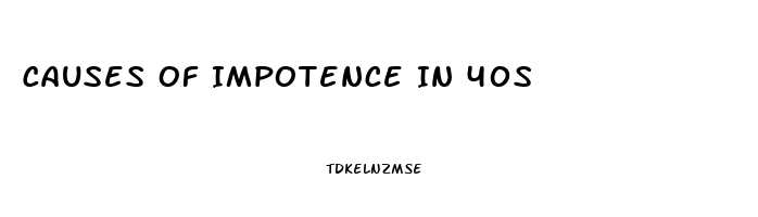 Causes Of Impotence In 40s