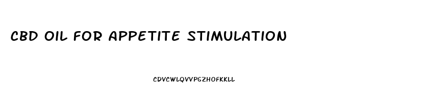 Cbd Oil For Appetite Stimulation