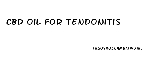 Cbd Oil For Tendonitis