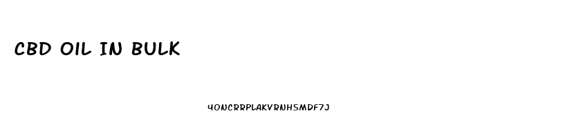 Cbd Oil In Bulk