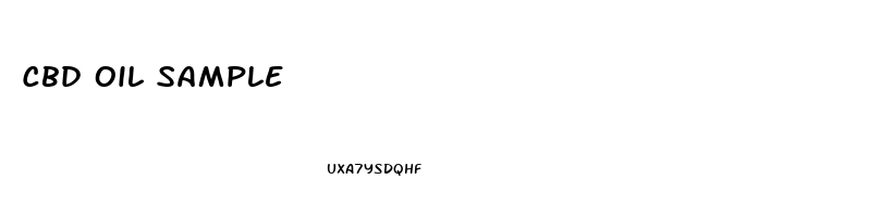 Cbd Oil Sample