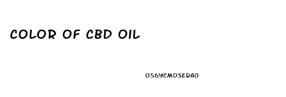 Color Of Cbd Oil