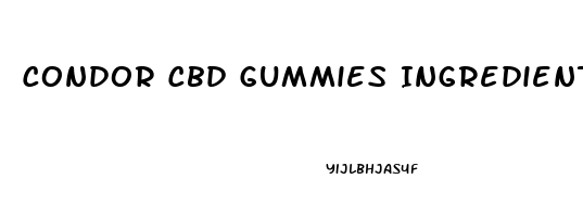 Condor Cbd Gummies Ingredients