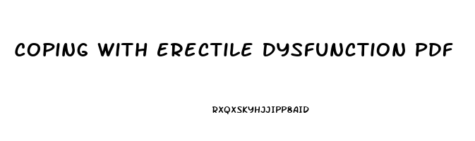 Coping With Erectile Dysfunction Pdf