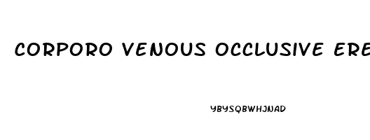 Corporo Venous Occlusive Erectile Dysfunction Icd 10