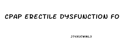 Cpap Erectile Dysfunction Forum