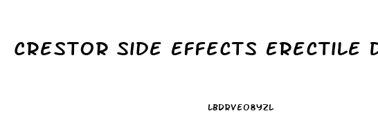 Crestor Side Effects Erectile Dysfunction