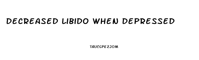 Decreased Libido When Depressed
