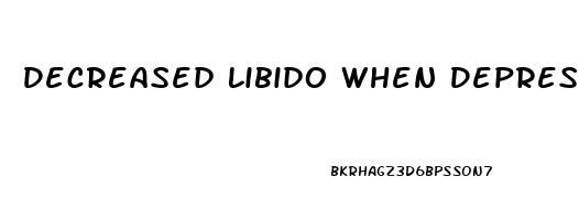 Decreased Libido When Depressed