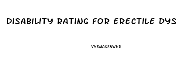 Disability Rating For Erectile Dysfunction
