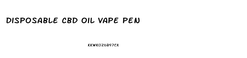 Disposable Cbd Oil Vape Pen