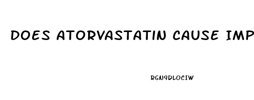 Does Atorvastatin Cause Impotence