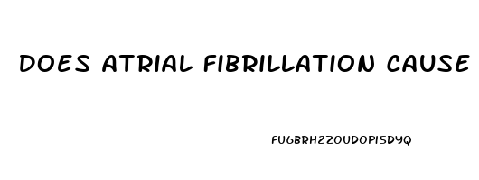 Does Atrial Fibrillation Cause Erectile Dysfunction